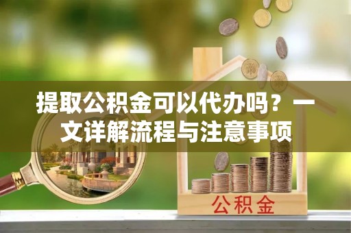 卢氏提取公积金可以代办吗？一文详解流程与注意事项