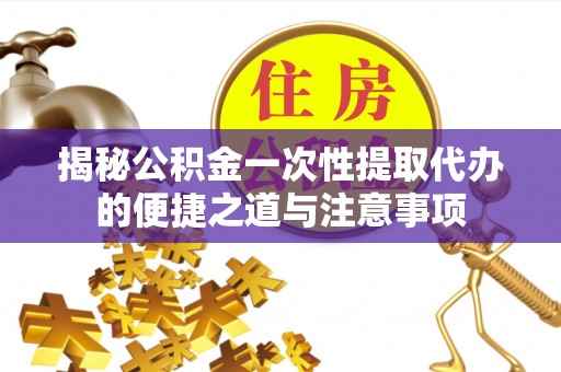 卢氏揭秘公积金一次性提取代办的便捷之道与注意事项