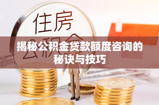 卢氏揭秘公积金贷款额度咨询的秘诀与技巧