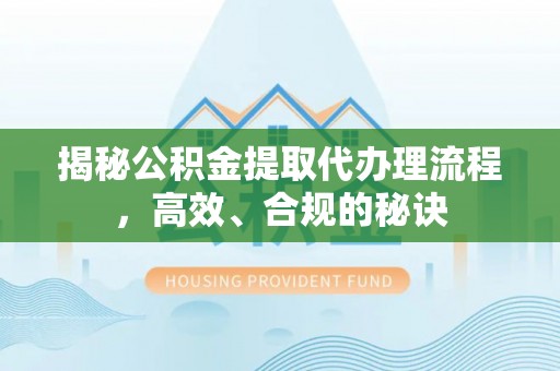 卢氏揭秘公积金提取代办理流程，高效、合规的秘诀
