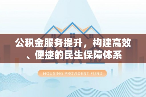 卢氏公积金服务提升，构建高效、便捷的民生保障体系