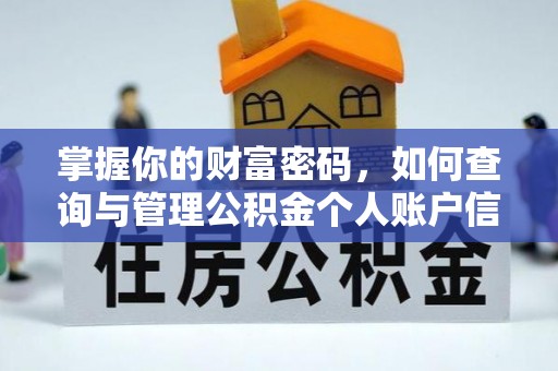 卢氏掌握你的财富密码，如何查询与管理公积金个人账户信息