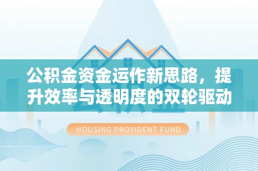 卢氏公积金资金运作新思路，提升效率与透明度的双轮驱动