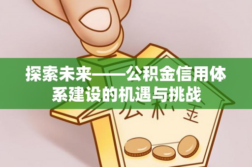 卢氏探索未来——公积金信用体系建设的机遇与挑战