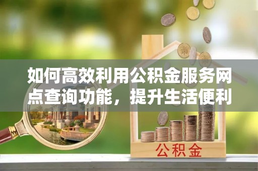 卢氏如何高效利用公积金服务网点查询功能，提升生活便利性