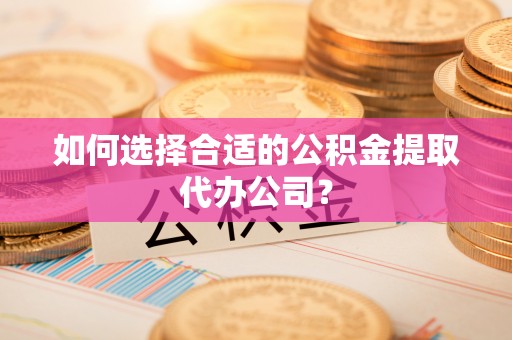 卢氏如何选择合适的公积金提取代办公司？